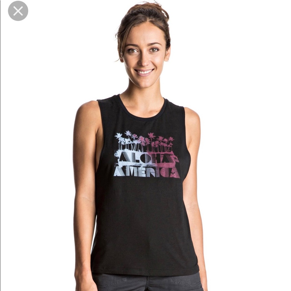 Roxy Black Muscle Tee